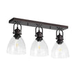 Load image into Gallery viewer, Farmhouze Light - Farmhouse Dual Mount Seeded Glass Linear Ceiling Light - Ceiling Light - Oil - Rubbed Bronze -