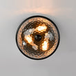 Load image into Gallery viewer, Farmhouze Light - Farmhouse Hammered Glass Round Flush Mount Ceiling Light - Ceiling Light - Black -