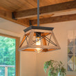 Load image into Gallery viewer, Farmhouze Light - Farmhouse Hanging Lantern Single Pendant Light - Pendant - Brown -