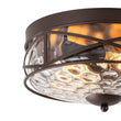 Load image into Gallery viewer, Farmhouze Light-Farmhouse Iron Round Hammered Glass Ceiling Light-Ceiling Light-Oil-Rubbed Bronze-