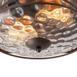 Load image into Gallery viewer, Farmhouze Light-Farmhouse Iron Round Hammered Glass Ceiling Light-Ceiling Light-Oil-Rubbed Bronze-