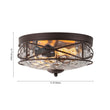 Load image into Gallery viewer, Farmhouze Light-Farmhouse Iron Round Hammered Glass Ceiling Light-Ceiling Light-Oil-Rubbed Bronze-