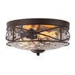 Load image into Gallery viewer, Farmhouze Light-Farmhouse Iron Round Hammered Glass Ceiling Light-Ceiling Light-Oil-Rubbed Bronze-