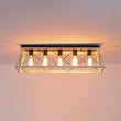 Load image into Gallery viewer, Farmhouze Light - Farmhouse Rectangle Cage Island Flush Mount Ceiling Light - Ceiling Light - Matte Black -