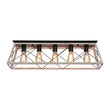 Load image into Gallery viewer, Farmhouze Light - Farmhouse Rectangle Cage Island Flush Mount Ceiling Light - Ceiling Light - Matte Black -