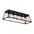 Load image into Gallery viewer, Farmhouze Light - Farmhouse Rectangle Cage Island Flush Mount Ceiling Light - Ceiling Light - Matte Black -