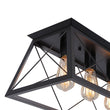 Load image into Gallery viewer, Farmhouze Light - Farmhouse Rectangle Cage Island Flush Mount Ceiling Light - Ceiling Light - Matte Black -