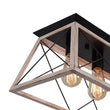 Load image into Gallery viewer, Farmhouze Light - Farmhouse Rectangle Cage Island Flush Mount Ceiling Light - Ceiling Light - Matte Black -