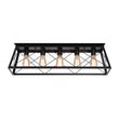 Load image into Gallery viewer, Farmhouze Light - Farmhouse Rectangle Cage Island Flush Mount Ceiling Light - Ceiling Light - Matte Black -