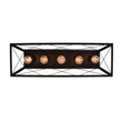 Load image into Gallery viewer, Farmhouze Light - Farmhouse Rectangle Cage Island Flush Mount Ceiling Light - Ceiling Light - Matte Black -