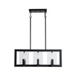 Load image into Gallery viewer, Farmhouze Light - Farmhouse Rectangle Kitchen Island Linear Chandelier - Chandelier - Metal with Water Glass Accent -