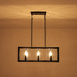 Load image into Gallery viewer, Farmhouze Light - Farmhouse Rectangle Kitchen Island Linear Chandelier - Chandelier - Metal with Water Glass Accent -