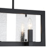 Load image into Gallery viewer, Farmhouze Light - Farmhouse Rectangle Kitchen Island Linear Chandelier - Chandelier - Metal with Water Glass Accent -