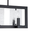 Load image into Gallery viewer, Farmhouze Light - Farmhouse Rectangle Kitchen Island Linear Chandelier - Chandelier - Metal with Water Glass Accent -
