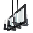 Load image into Gallery viewer, Farmhouze Light - Farmhouse Rectangle Kitchen Island Linear Chandelier - Chandelier - Metal with Water Glass Accent -