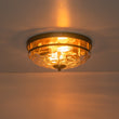 Load image into Gallery viewer, Farmhouze Light-Farmhouse Round Hammered Glass Flush Mount-Ceiling Light-Gold-