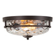 Load image into Gallery viewer, Farmhouze Light-Farmhouse Round Hammered Glass Flush Mount-Ceiling Light-Gold-