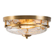 Load image into Gallery viewer, Farmhouze Light-Farmhouse Round Hammered Glass Flush Mount-Ceiling Light-Gold-