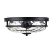 Load image into Gallery viewer, Farmhouze Light - Farmhouse Round Hammered Glass Flush Mount - Ceiling Light - Gold -