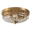 Load image into Gallery viewer, Farmhouze Light-Farmhouse Round Hammered Glass Flush Mount-Ceiling Light-Gold-