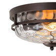 Load image into Gallery viewer, Farmhouze Light-Farmhouse Round Hammered Glass Flush Mount-Ceiling Light-Gold-