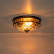 Load image into Gallery viewer, Farmhouze Light-Farmhouse Round Hammered Glass Flush Mount-Ceiling Light-Gold-