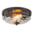 Load image into Gallery viewer, Farmhouze Light-Farmhouse Round Hammered Glass Flush Mount-Ceiling Light-Gold-