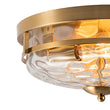 Load image into Gallery viewer, Farmhouze Light-Farmhouse Round Hammered Glass Flush Mount-Ceiling Light-Gold-