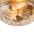 Load image into Gallery viewer, Farmhouze Light-Farmhouse Round Hammered Glass Flush Mount-Ceiling Light-Gold-