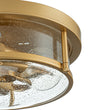 Load image into Gallery viewer, Farmhouze Light - Farmhouse Round Seeded Glass Flush Mount Light - Ceiling Light - Brass -