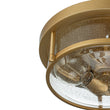 Load image into Gallery viewer, Farmhouze Light - Farmhouse Round Seeded Glass Flush Mount Light - Ceiling Light - Brass -