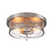 Load image into Gallery viewer, Farmhouze Light - Farmhouse Round Seeded Glass Flush Mount Light - Ceiling Light - Nickel -