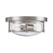 Load image into Gallery viewer, Farmhouze Light - Farmhouse Round Seeded Glass Flush Mount Light - Ceiling Light - Nickel -