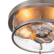 Load image into Gallery viewer, Farmhouze Light - Farmhouse Round Seeded Glass Flush Mount Light - Ceiling Light - Nickel -