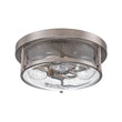 Load image into Gallery viewer, Farmhouze Light - Farmhouse Round Seeded Glass Flush Mount Light - Ceiling Light - Nickel -