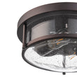 Load image into Gallery viewer, Farmhouze Light - Farmhouse Round Seeded Glass Flush Mount Light - Ceiling Light - Oil Rubbed Bronze -
