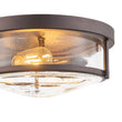 Load image into Gallery viewer, Farmhouze Light - Farmhouse Round Seeded Glass Flush Mount Light - Ceiling Light - Oil Rubbed Bronze -