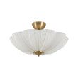 Load image into Gallery viewer, Farmhouze Light - Farmhouse White Fabric Round Scalloped Ceiling Light - Ceiling Light - Ivory (Back Order) -