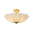 Load image into Gallery viewer, Farmhouze Light - Farmhouse White Fabric Round Scalloped Ceiling Light - Ceiling Light - Ivory (Back Order) -