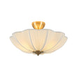 Load image into Gallery viewer, Farmhouze Light - Farmhouse White Fabric Round Scalloped Ceiling Light - Ceiling Light - Ivory (Back Order) -