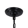 Load image into Gallery viewer, Farmhouze Light - French Country Luxe Glass Flower Round Drum Cage Chandelier - Chandelier - Black -