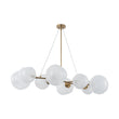 Load image into Gallery viewer, Farmhouze Light - French Country Milky Misty Glass Bubble Island Chandelier - Chandelier - Brass -