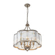Load image into Gallery viewer, Farmhouze Light - French Country Rusty Silver 6 - Light Crystal Cage Chandelier - Chandelier - 6 Bulbs -