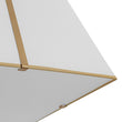 Load image into Gallery viewer, Farmhouze Light - French Country Tapered Square Fabric Lantern Pendant Light - Chandelier - White Fabric +Brass Finish -