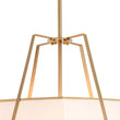 Load image into Gallery viewer, Farmhouze Light - French Country Tapered Square Fabric Lantern Pendant Light - Chandelier - White Fabric +Brass Finish -