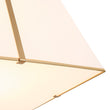 Load image into Gallery viewer, Farmhouze Light - French Country Tapered Square Fabric Lantern Pendant Light - Chandelier - White Fabric +Brass Finish -