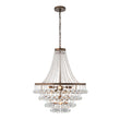 Load image into Gallery viewer, Farmhouze Light - French Farmhouse Empire Crystal Accented Chandelier - Chandelier - 23in -