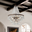 Load image into Gallery viewer, Farmhouze Light - French Farmhouse Empire Crystal Accented Chandelier - Chandelier - 23in -