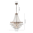 Load image into Gallery viewer, Farmhouze Light - French Farmhouse Empire Crystal Accented Chandelier - Chandelier - 23in -