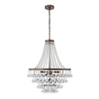 Load image into Gallery viewer, Farmhouze Light - French Farmhouse Empire Crystal Accented Chandelier - Chandelier - 23in -